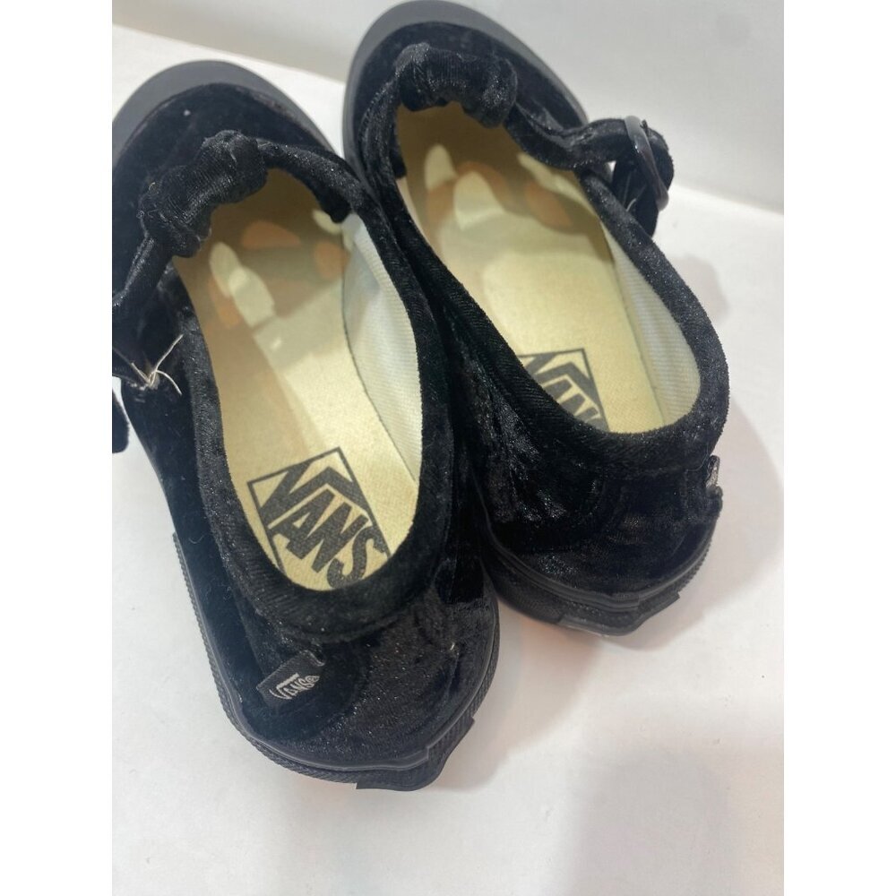 Vans Women's Crushed Velvet Mary Jane Platform Shoe Style 93 Black Women's 6 - Picture 7 of 13